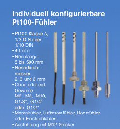 Pt100- und Thermoelement