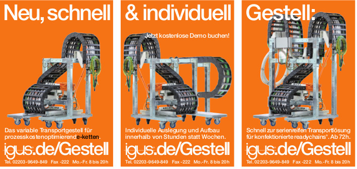 Energieketten-Transportgestell