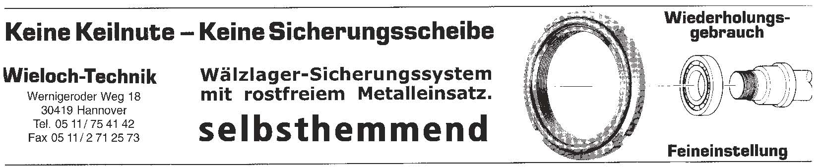 W&auml;lzlager-Sicherungssysteme