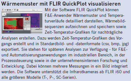 W&auml;rmemuster mit FLIR QuickPlot visualisieren