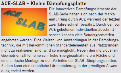 ACE-SLAB - Kleine D&auml;mpfungsplatte