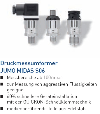 Druckmessumformer JUMO MIDAS S06 Druckmessumformer JUMO MIDAS S06
