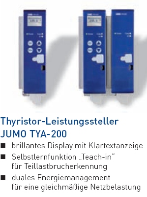 Thyristor-Leistungssteller JUMO TYA-200