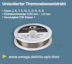 Unisolierter Thermoelementdraht
