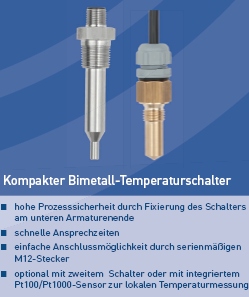 Kompakter Bimetall-Temperaturschalter