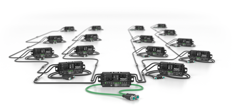 Ethernet-Steuersystem für Motorrollen
