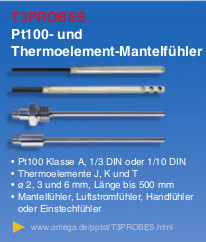 Pt100- und Thermoelement-Mantelfühler