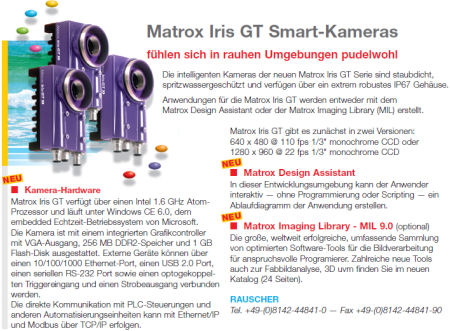 Matrox Iris GT Smart Kameras