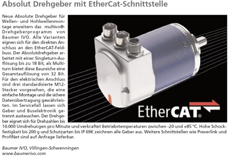 Absolut Drehgeber mit EtherCat-Schnittstelle