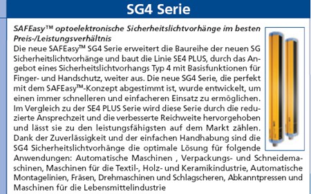 Optpelektronische Sicherheitslichtvorhänge Optpelektronische Sicherheitslichtvorhänge
