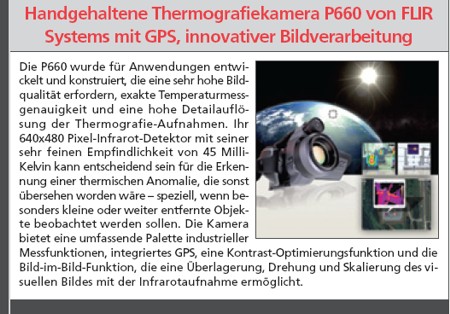 Handgehaltene Thermografiekamera von FLIR Systems