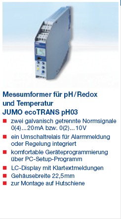 Messumformer f&uuml;r pH/Redox und Temperatur