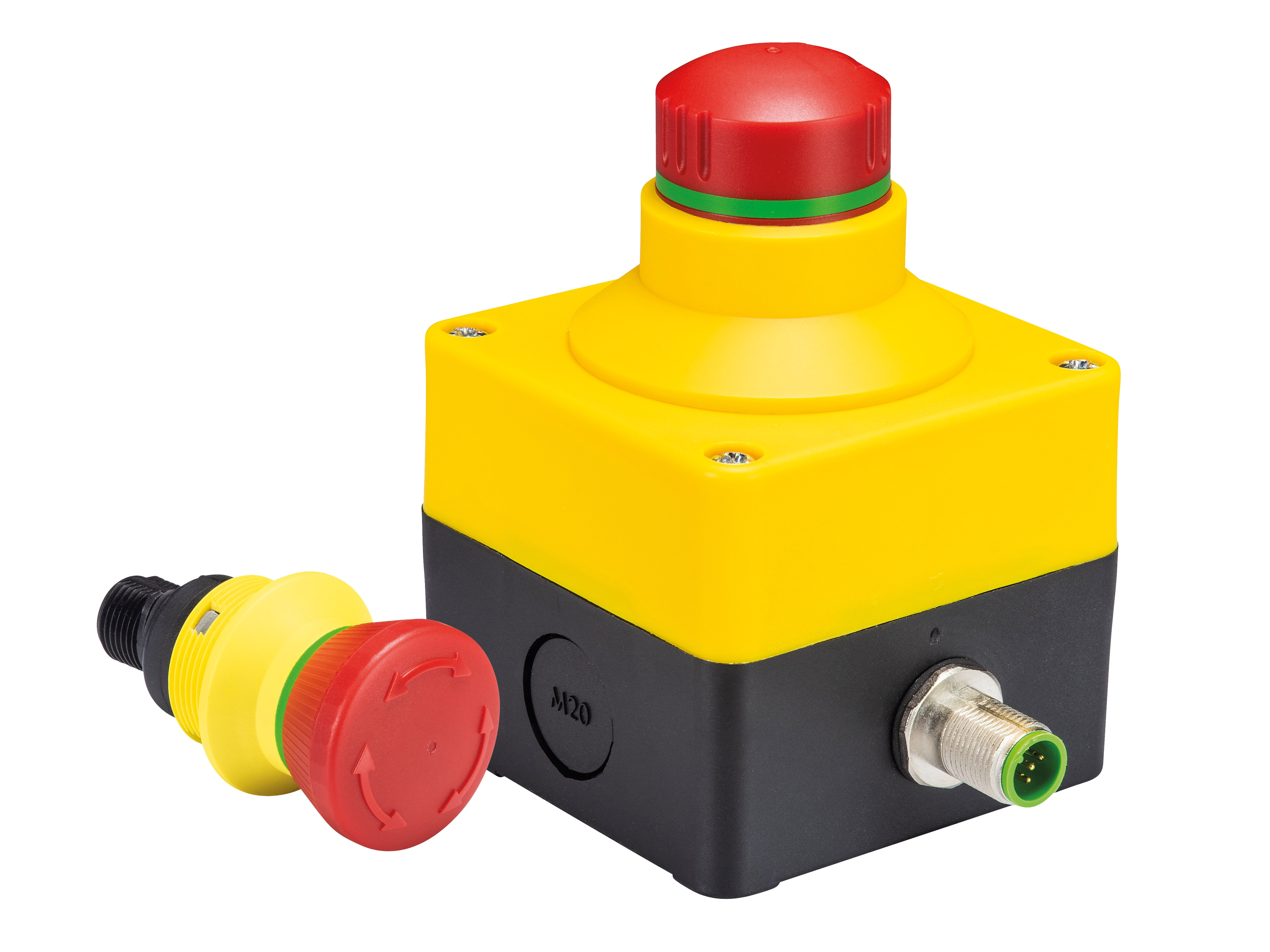 Not-Halt-Taster mit M12-Anschluss