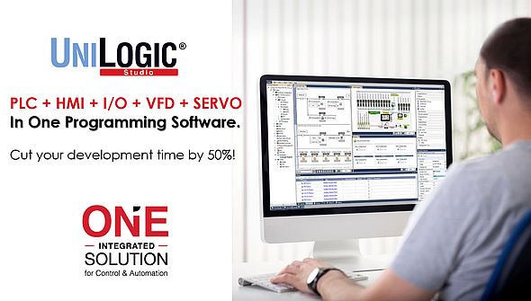 UniLogic®: Reduzieren Sie Ihre Programmierzeiten mit der preisgekrönten All-in-One-Software für SPS, HMI, Umrichter, I/Os & Servoantrieben und -Motoren