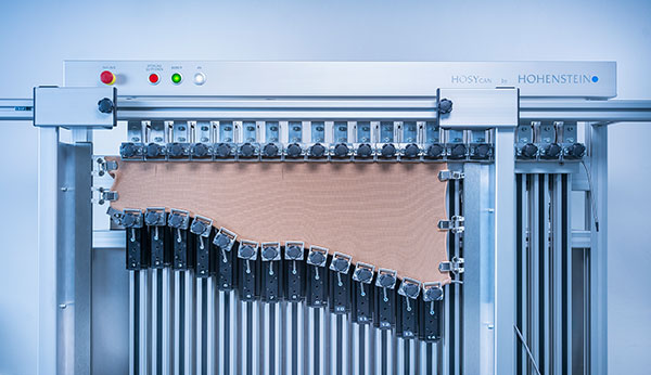 HOSY - das Hohenstein System zur Prüfung der Wirkung medizinischer Kompressionstextilien ist mit digitalen FIT5A Sensoren von HBM ausgestattet