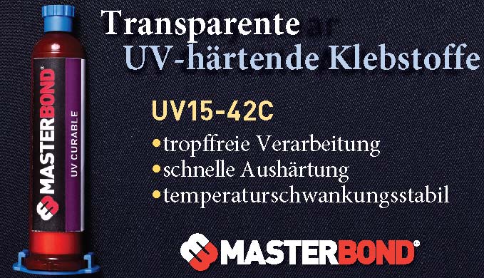 Transparente UV-härtende Klebstoffe